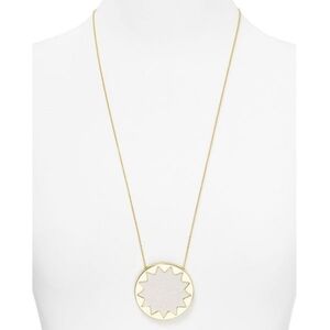 House of Harlow Large Gold White Sunburst Necklace